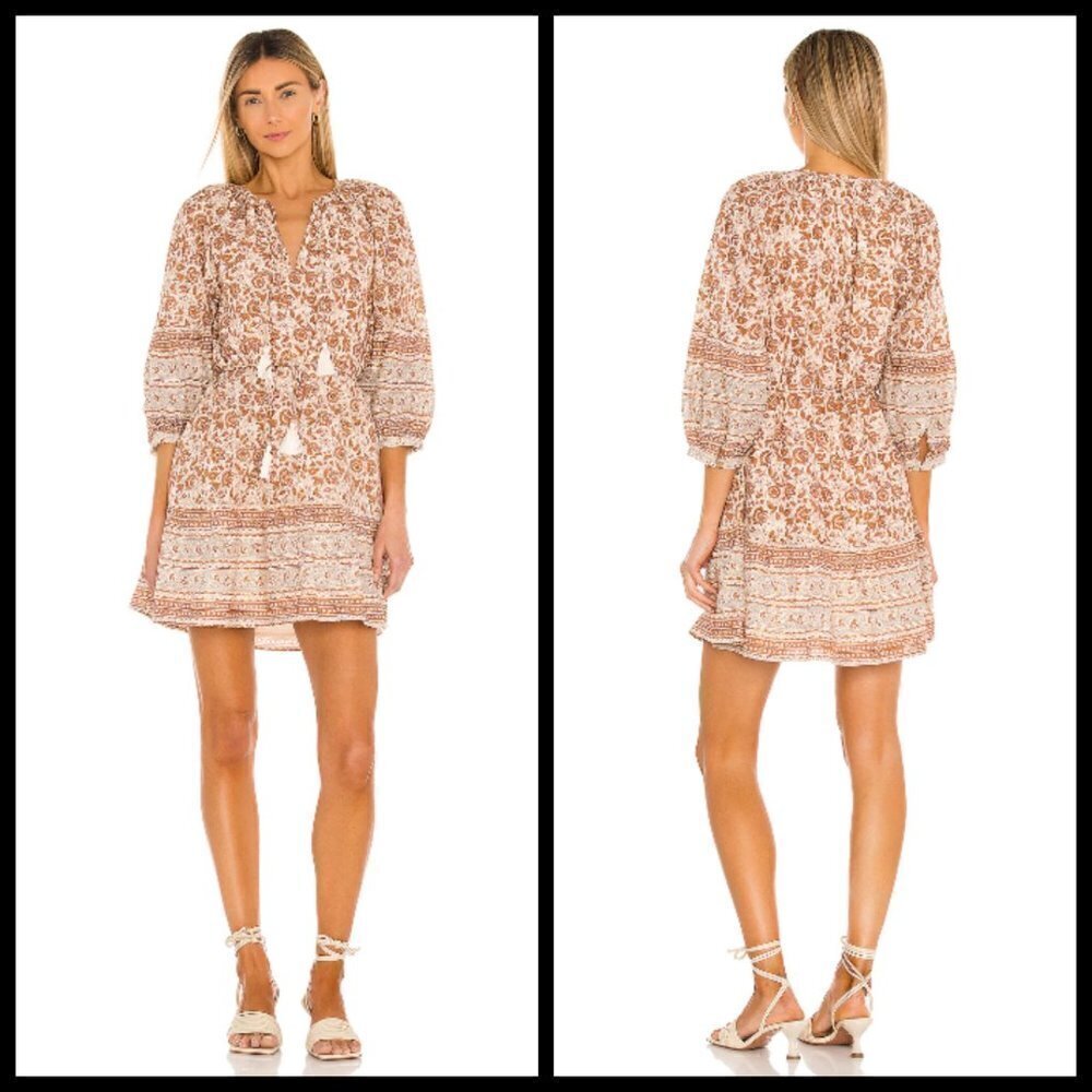 💕CLEOBELLA💕 Rosy Mini Dress ~ Border Print Boho Small XS NWT